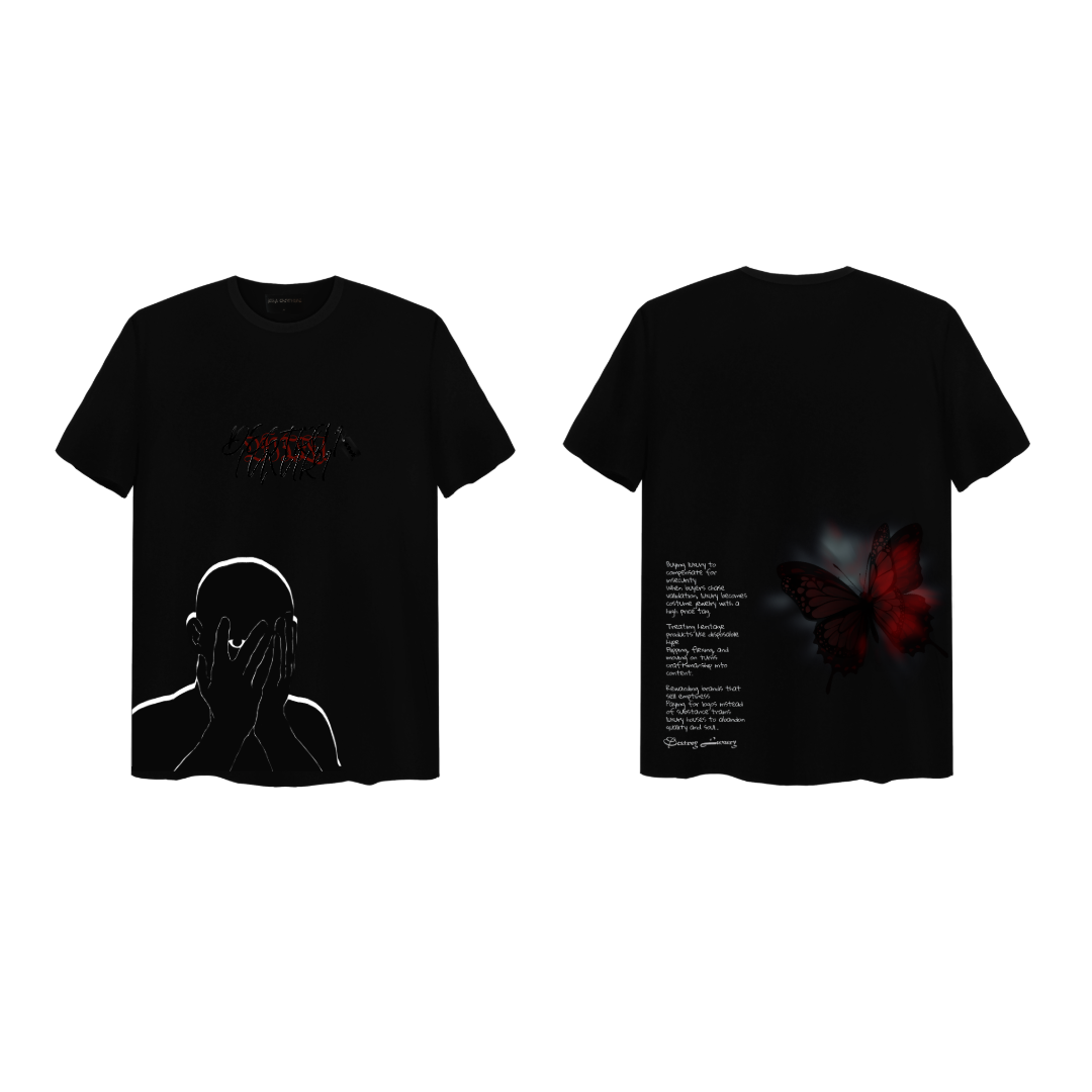 SHIRT RED BUTTERFLY